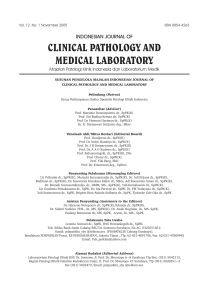 indonesian journal of clinical pathology and medical laboratory