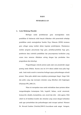 1 Bab I Pendahuluan A Latar Belakang Masalah Perkalian