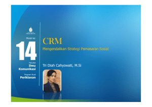 Mengendalikan Strategi Pemasaran Sosial Tri Diah Cahyowati, M.Si