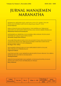 jurnal manajemen - Universitas Kristen Maranatha