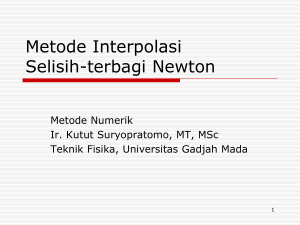 Metode Interpolasi Selisih-terbagi Newton