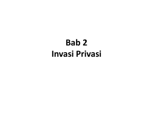 Bab 2. Invasi dan privasi