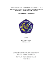laporan tugas akhir - Universitas Muhammadiyah Ponorogo