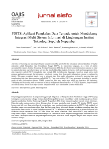 PDITS: Aplikasi Pangkalan Data Terpadu untuk Mendukung