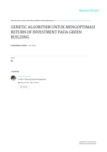 genetic algorithm untuk mengoptimasi return of investment pada