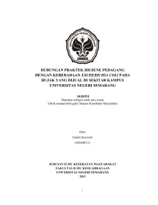 hubungan praktek higiene pedagang dengan keberadaan