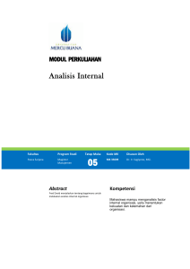 Analisis Internal - Universitas Mercu Buana