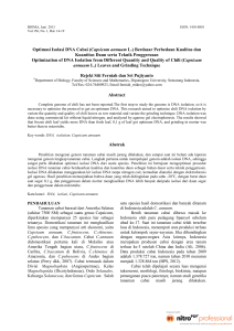 Optimasi Isolasi DNA Cabai - undip e