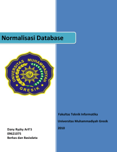 Normalisasi Database