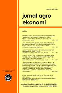 jurnal agro ekonomi - Jurnal Litbang Pertanian