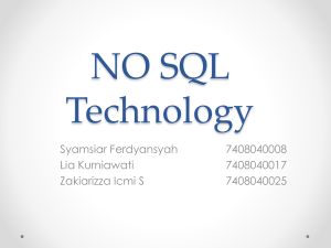 NO SQL Technology