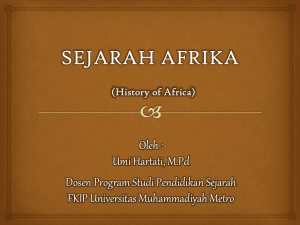 SEJARAH AFRIKA (History of Africa)