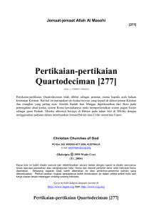 Pertikaian-pertikaian Quartodeciman [277] - Jemaat