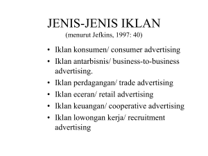 JENIS-JENIS IKLAN