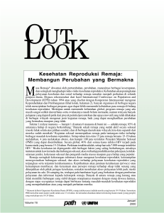 Kesehatan Reproduksi Remaja: Membangun Perubahan