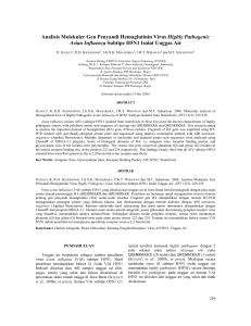 Analisis Molekuler Gen Penyandi Hemaglutinin Virus Highly