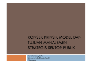 konsep, prinsip, model dan tujuan manajemen strategis sektor publik