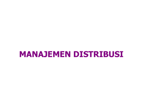 manajemen distribusi - Kuliah Online Unikom