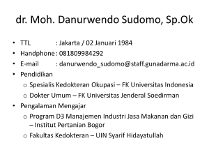 1. Pengertian Biopsikologi - Official Site of dr. Moh. Danurwendo