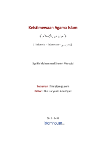 Keistimewaan Agama Islam