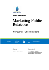 C. The Development of Marketing Public Relations