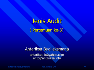 Jenis Audit ( Pertemuan ke-3)