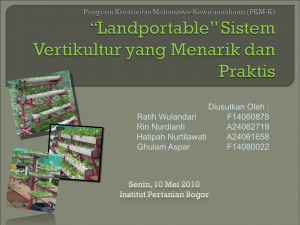 (PKM-K) Landportable Sistem Vertikultur yang Menarik dan Praktis