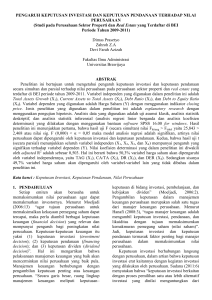 PENGARUH KEPUTUSAN INVESTASI DAN KEPUTUSAN