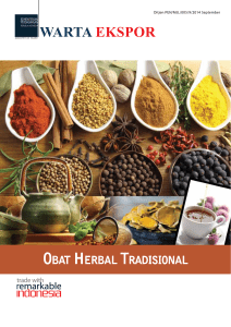 obat herbal tradisional - Kementerian Perdagangan Republik
