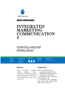 Modul Integrated Marketing Communication II [TM11,12]
