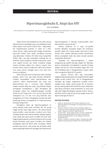 Hiperimunoglobulin E, Atopi dan HIV