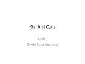 Kisi-kisi Quis