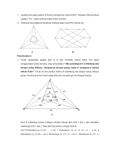 Apakah graf pada gambar di bawah mempunyai sirkuit Euler