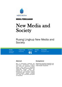 MODUL PERKULIAHAN New Media and Society