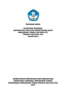 Pedoman ONMIPA Tingkat Wilayah VIII Tahun 2014
