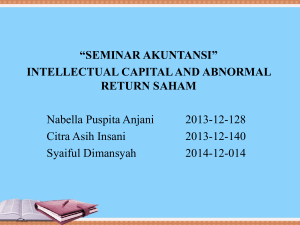 “seminar akuntansi” intellectual capital and abnormal return saham