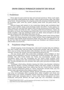 Drama Sebagai Pembangun karakter dan Akhlak