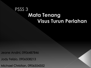 PSSS 3 Mata tenang visus turun perlahan