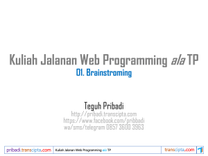 Web Programming - TP ~ teguh pribadi