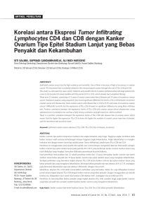 Korelasi antara Ekspresi Tumor Infiltrating Lymphocytes CD4 dan