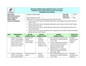 RPS TIN 102 - Pengantar Teknik Industri