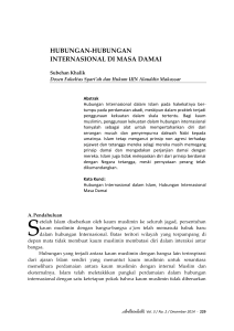 hubungan-hubungan internasional di masa damai - e