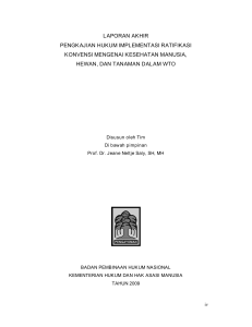 laporan akhir pengkajian hukum implementasi ratifikasi