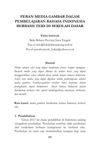 peran media gambar dalam pembelajaran bahasa indonesia