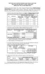 PENYESUAIAN SISTEM PEMBAYARAN BIAYA KULIAH