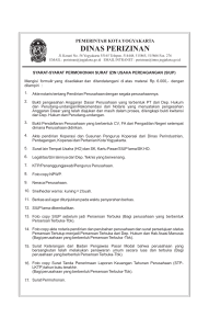 Permohonan SIUP - Dinas Perizinan Kota Yogyakarta