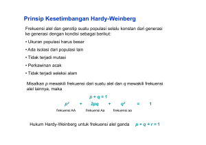 Prinsip Kesetimbangan Hardy-Weinberg