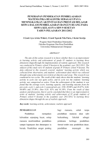 penerapan pendekatan pembelajaran matematika