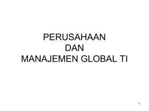 perusahaan dan manajemen global ti