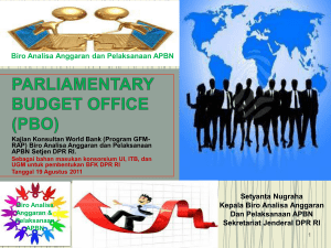 parliementary budget office (pbo)